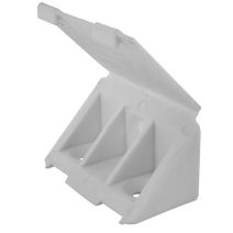 Taquet équerre large 42x23x23mm plastique blanc