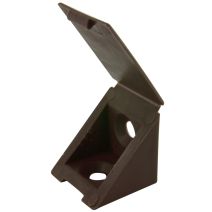 Taquet équerre simple 23x23x23mm plastique brun