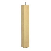 Pied de table basse carré fixe hêtre brut 55 x 55 mm H360 mm - CIME