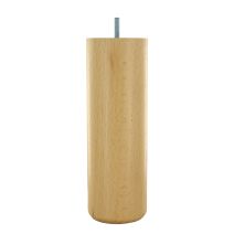 Pied de lit cylindrique hêtre verni D68mm H.200mm