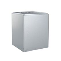 Pied cube pour meuble, plastique gris H64mm - CIME
