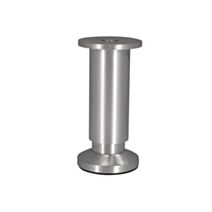 Pied aluminium pour meuble ou caisson. Ø38mm H120 mm Aluminium brossé mat - CIME