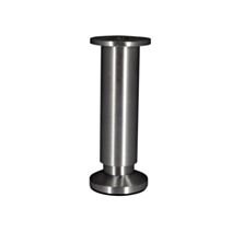 Pied aluminium pour meuble ou caisson. Ø38mm H150 mm Aluminium brossé finition inox - CIME