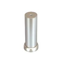 Pied cylindre d38 haut 120 reglable plastique gris alu