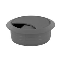 Passe-câble D60mm H25mm plastique gris alu