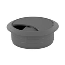 Passe-câble D60mm H25mm plastique gris alu