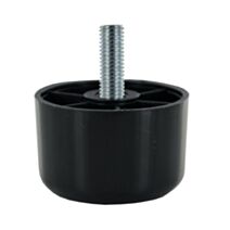 Pied de meuble fixe en plastique noir D60mm H.40mm