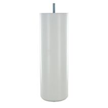 Pied cylindrique hêtre laqué blanc D68mm H200mm - CIME