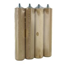 4 pieds de lit cylindrique fixe hêtre brut Ø50 mm H250 mm - CIME
