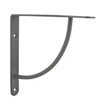 Equerre bibop décorative acier époxy gris brillant 230 x 230mm - CIME