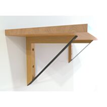 Console mix T hêtre / acier noir 202 x 202 mm - CIME