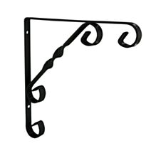 Equerre rétro acier époxy noir 250 x 250mm - CIME