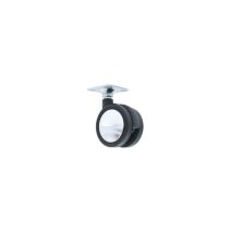 Roulette pivotante Premium noir/chromé Ø60mm - CIME