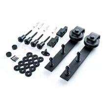 Kit rail de porte coulissante fer industriel noir 2 m - CIME 