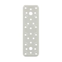 Patte rectangle multitrous 160x50mm acier blanc