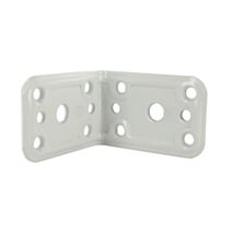 Equerre d'angle 90 degré, L.60mm acier blanc