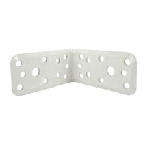 Equerre d'angle 90 degré, L.80mm acier blanc