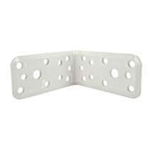 Equerre d'angle 90 degré, L.80mm acier blanc