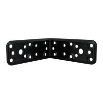 Equerre d'angle 90 degré, L.100mm acier blanc