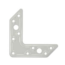 Equerre plate multitrous 30x110x110mm acier blanc