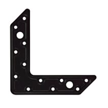 Equerre plate multitrous 30x140x140mm acier noir