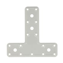 Equerre "T" multitrous 45x160x160mm époxy blanc 