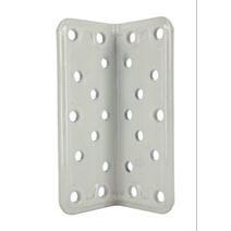 Equerre large bouts ronds 100x40x40mm acier blanc