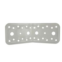 Equerre d'angle 135 degré, L.90mm acier blanc