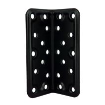 Equerre large bouts ronds 100x40x40mm acier noir