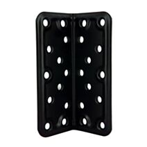 Equerre large bouts ronds 100x40x40mm acier noir