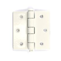 Charnière carrée 60x60mm acier époxy blanc