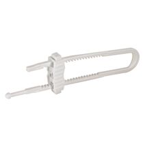 Lot de 2 bloque-portes à glissières pour porte double plastique blanc - CIME