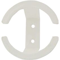 Patère éco 1 tête et 1 crochet - plastique blanc - CIME