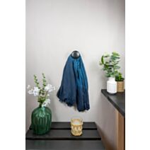 Patère rond fixe acier noir mat 1 tête - CIME