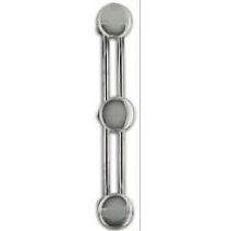 Patère 3 têtes Ø65mm - acier chromé - CIME