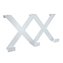 Patère Zigzag réversible à suspendre 3 têtes Acier blanc - CIME