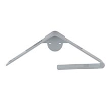 Patère anti-déformation 1 tête forme cintre à fixer. Acier blanc