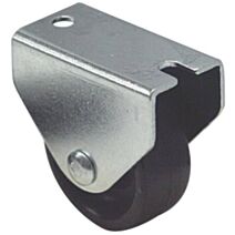 Roulette fonctionelle fixe à platine polychoc noir Ø30mm charge 16kg - CIME