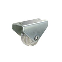 Roulette fonctionnelle fixe à platine polychoc transparent Ø25mm charge 12kg - CIME