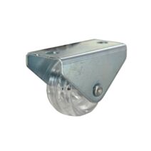 Roulette éco transparente à platine fixe - Charge admissible 40kg. Ø50mm - CIME