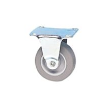 Roulette fonctionnelle fixe à platine caoutchouc gris non tâchant Ø50mm charge 20kg - CIME