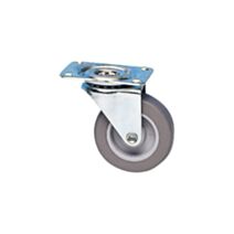Roulette pivotante à platine caoutchouc gris non tâchant Ø50mm charge 20kg - CIME