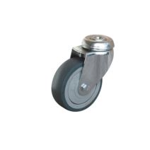 Roulette pivotante à œil caoutchouc gris non tâchant Ø100mm charge 70kg - CIME