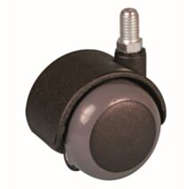 Roulette de meuble antidérapante à tige filetée. - Charge admissible 25kg.  Ø50mm - CIME