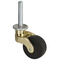 Roulette décorative à tige lisse pivotante plastique noir Ø29mm - Charge supportée 15 kg - CIME