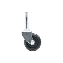 Roulette pivotante à tige douille caoutchouc noir Ø37mm charge 10kg - CIME