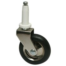 Roulette pivotante à tige fixe PVC noir Ø50mm charge 12kg - CIME