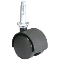 Roulette pivotante à tige fixe polypropylène noir Ø40mm charge 25kg - CIME