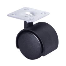 Roulette pivotante à platine polypropylène noir Ø35mm charge 15kg - CIME