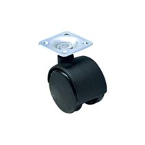 Roulette pivotante à platine polypropylène noir Ø40mm charge 25kg - CIME